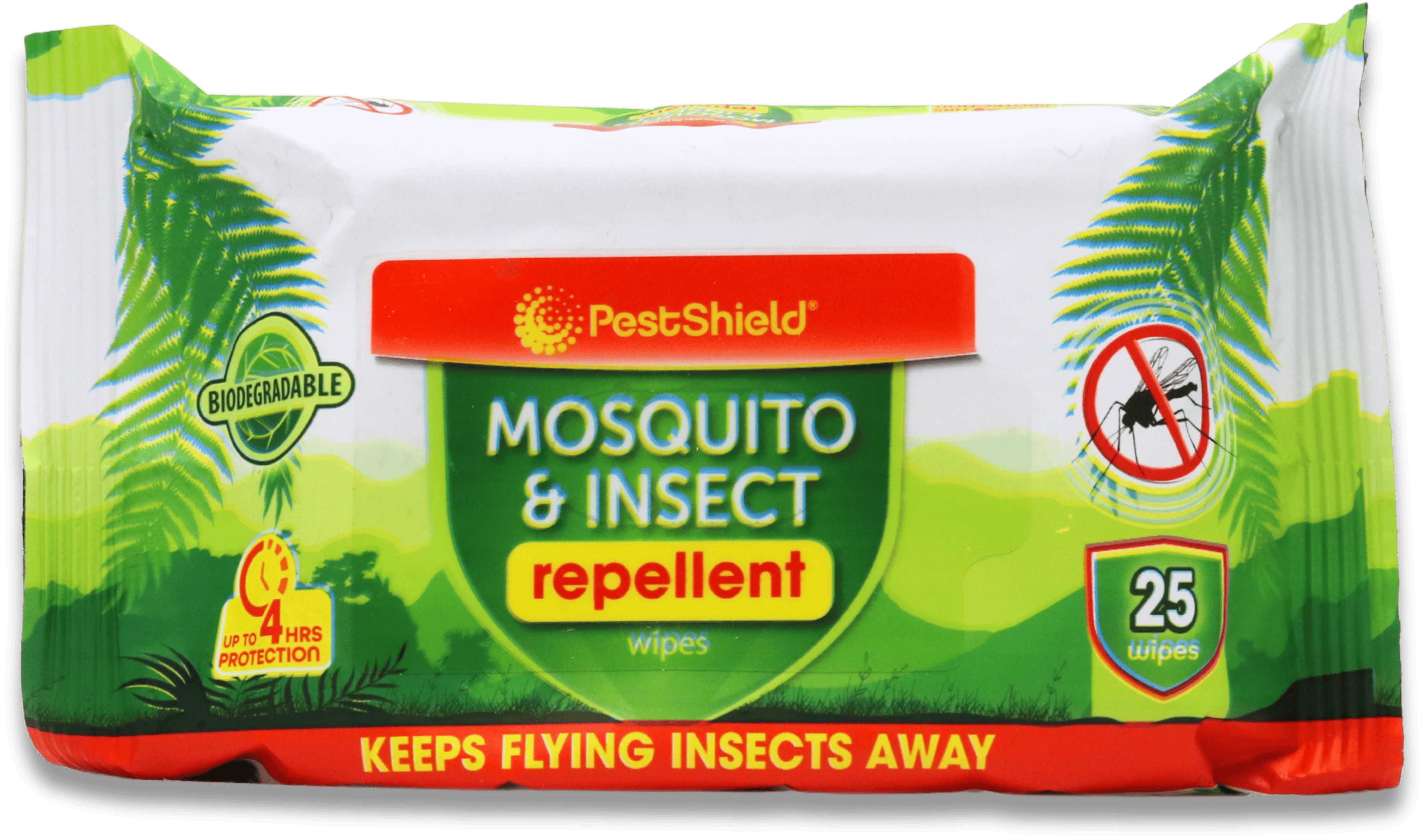 PestShield Mosquito & Insect Reppelent Wipes 25 Pack