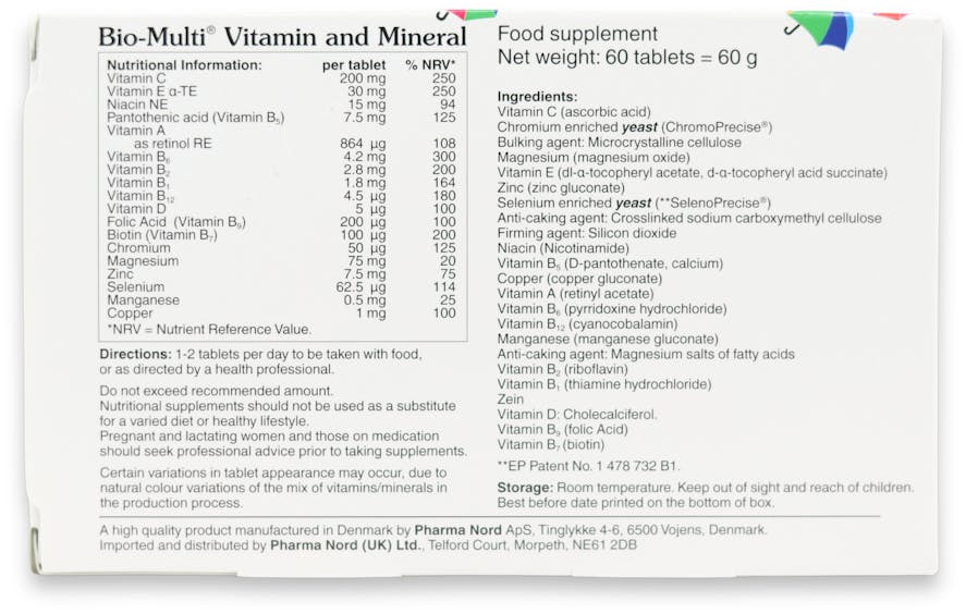 Pharma Nord Bio-Multi Vitamin and Mineral 60 Tablets - 2