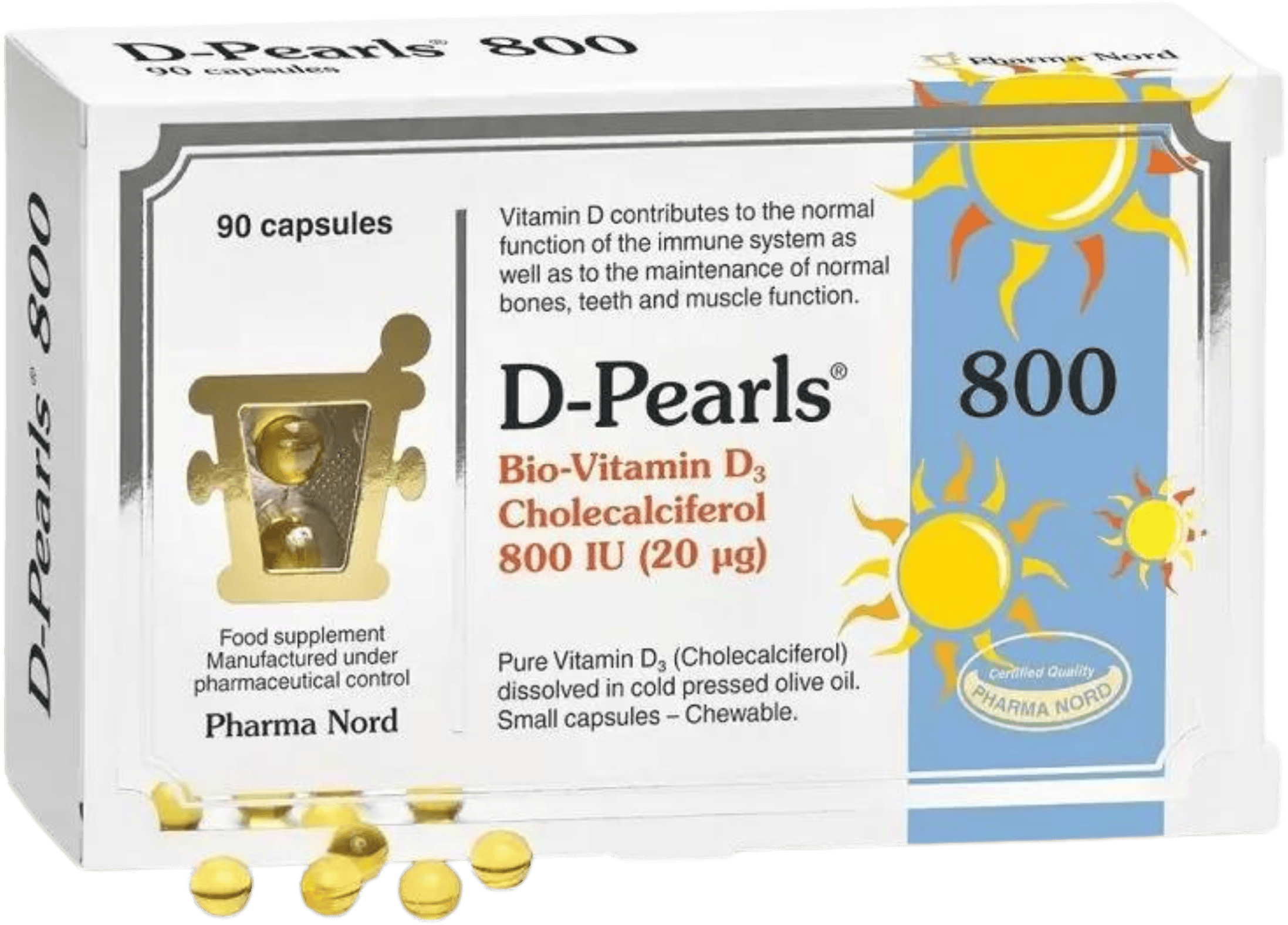Pharma Nord D-Pearls 800IU 20mcg 90 Capsules