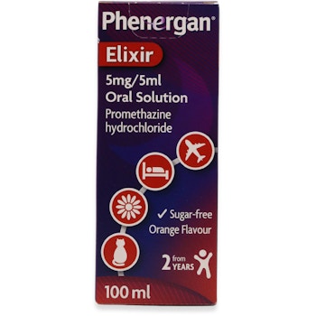 Phenergan Elixir 5mg/5ml Oral Solution 6y+ 100ml | medino