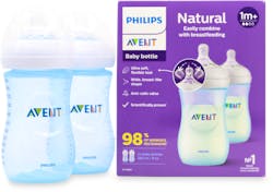 Philips Avent Natural Feeding Bottle 1 Month+ 2 Pack Blue