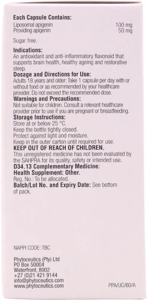 Phytoceutics Phytopure Apigenin Liposomal 60 Vegicaps - 2