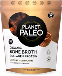 Planet Paleo Organic Bone Broth Collagen Protein - Ancient Mushrooms 450g