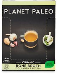 Planet Paleo Organic Bone Broth Collagen Protein Herbal Defence 10 Pack