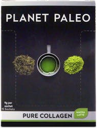 Planet Paleo Pure Collagen Matcha Latte Sachets 15 Pack