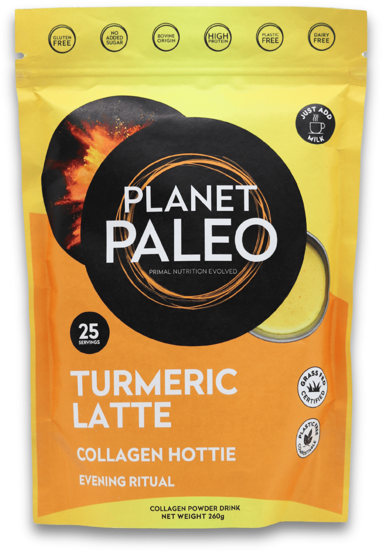 Planet Paleo Turmeric Latte Collagen Hottie 260g