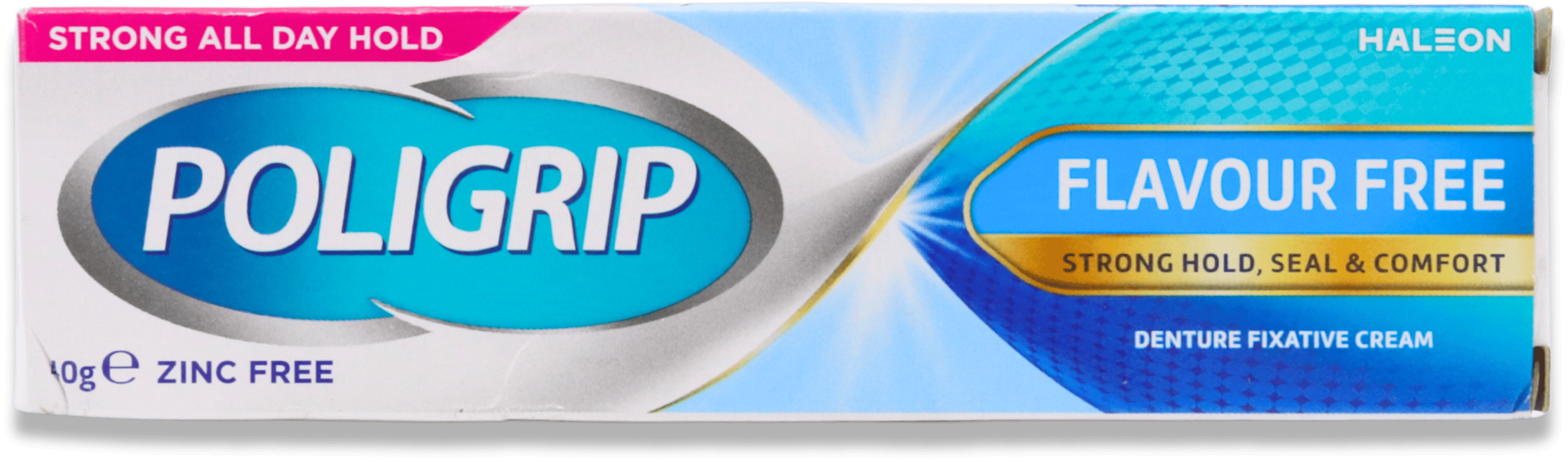 Poligrip Flavour Free Denture Adhesive Cream 40g