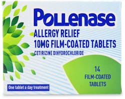 Pollenase Allergy Relief Cetirizine 10mg 14 Tablets