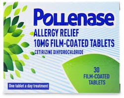 Pollenase Cetirizine 10mg 30 Tablets