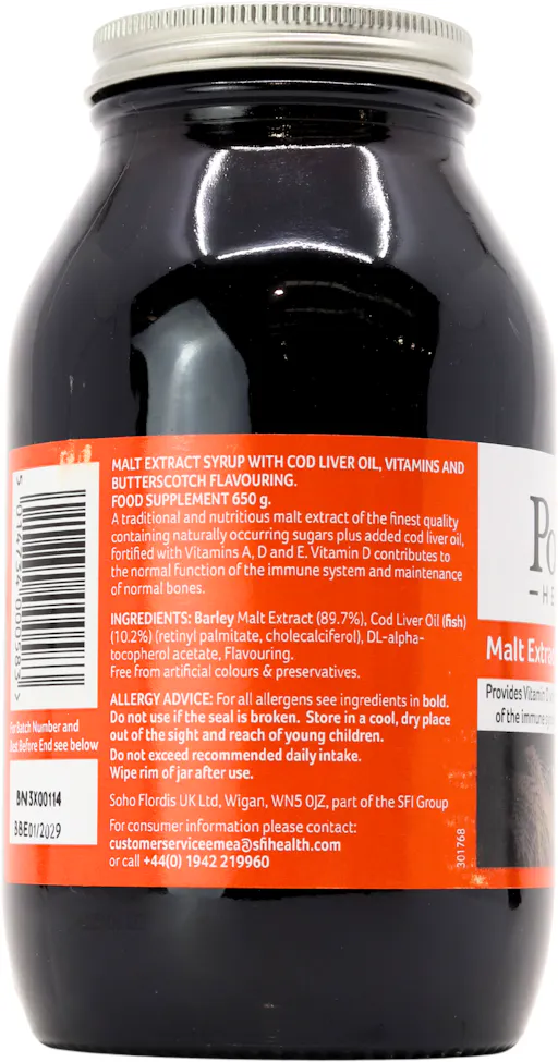 Potters Butterscotch Malt Extract with Cod Liver Oil 650g - 3
