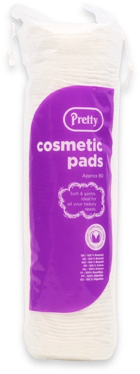 Pretty Round Cosmetic Cotton Pads 3 x 80 pcs