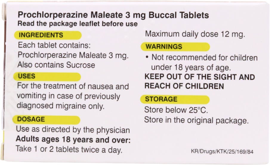 Prochlorperazine Buccal 3mg tablets - 2