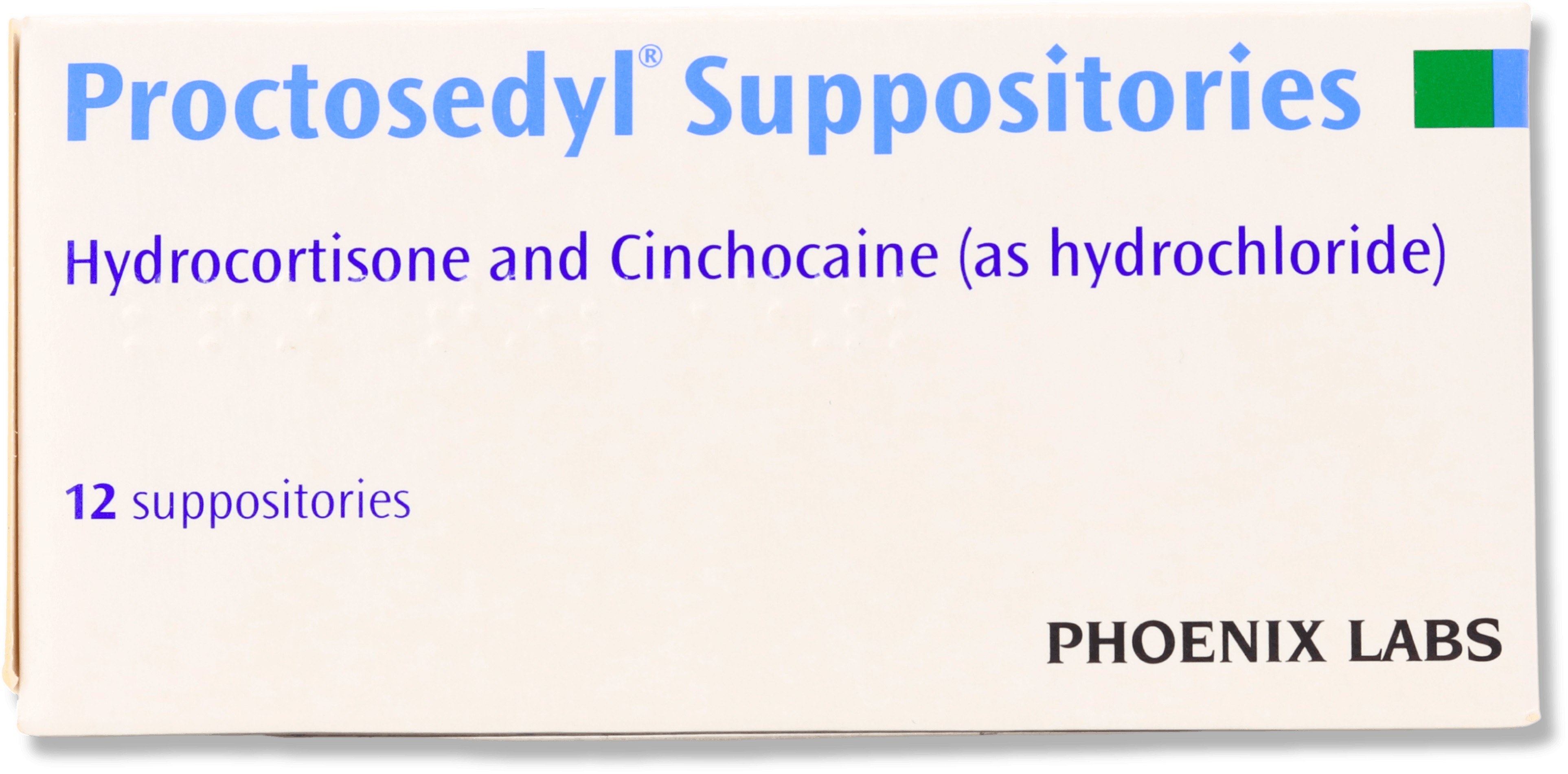 Proctosedyl Suppositories 12 Pack
