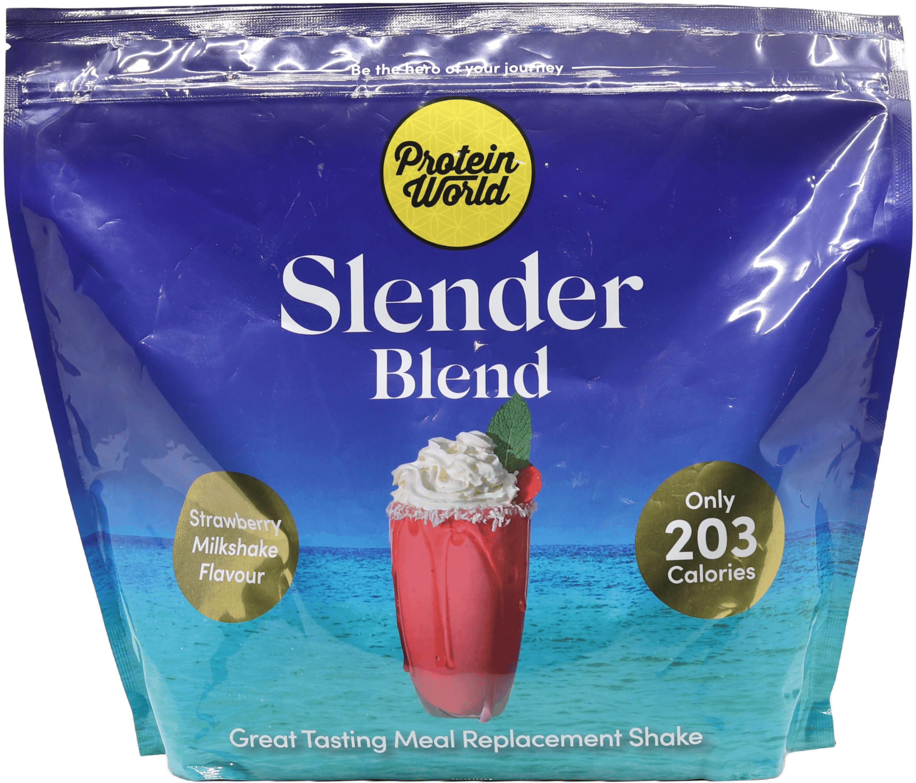 Protein World Slender Blend Strawberry Milkshake Protein Powder 600g