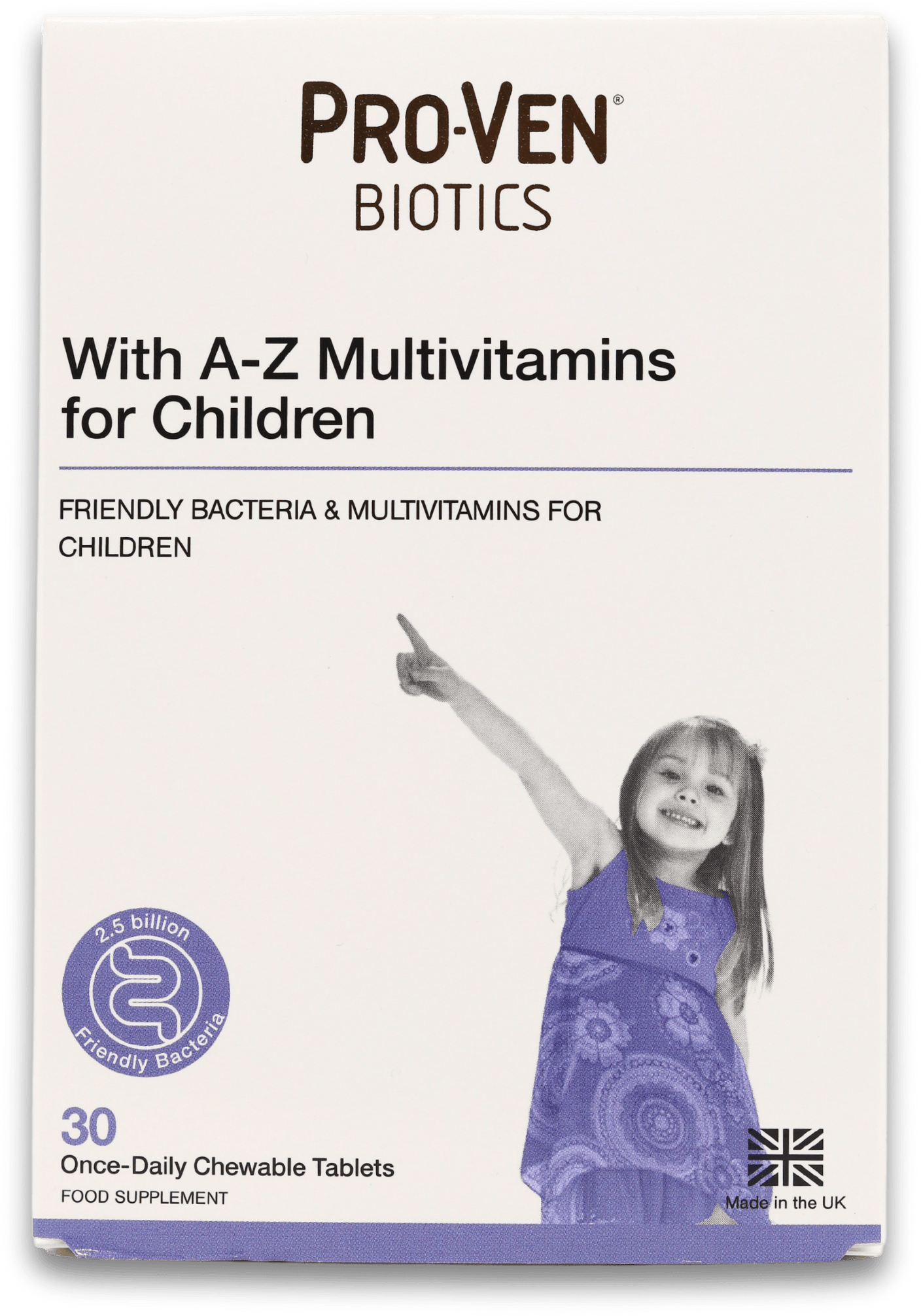 ProVen Probiotics Lactobacillus & Bifidus A-Z Children Multivitamins 30 Tablets
