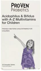 ProVen Probiotics Lactobacillus & Bifidus A-Z Children Multivitamins 30 Tablets