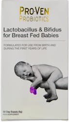 Proven Probiotics Lactobacillus & Bifidus for Breast Fed Babies 30X6g