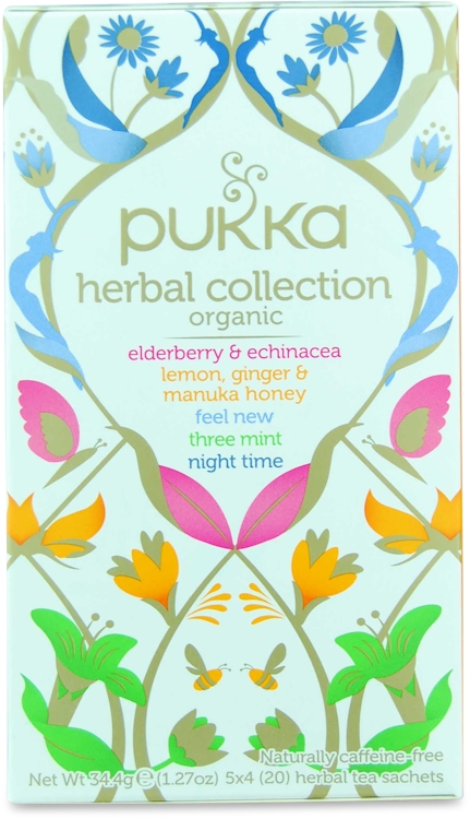 Pukka Tea Herbal Collection Individually Wrapped Enveloped Tea 20s