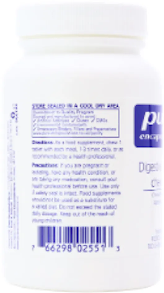 Pure Encapsulations Digestive Enzyme 100 Chewable Tablets - 3