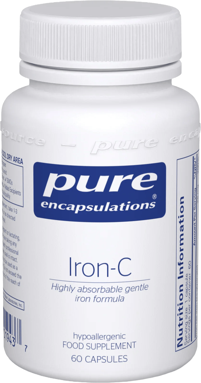 Pure Encapsulations Iron-C 60 Capsules