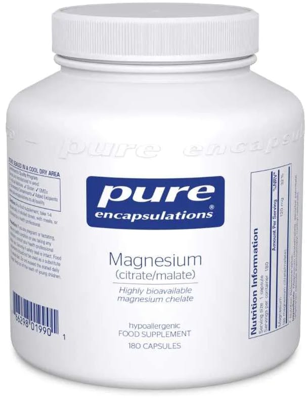 Pure Encapsulations Magnesium Citrate+Malate 180 Capsules