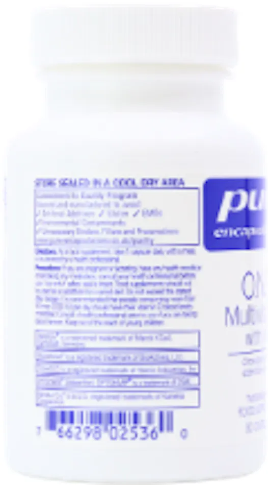 Pure Encapsulations ONE Multivitamin with Iron 30 Capsules - 2