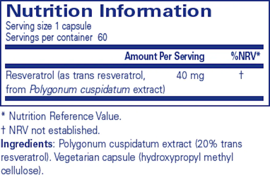 Pure Encapsulations Resveratrol 60 Capsules - 2