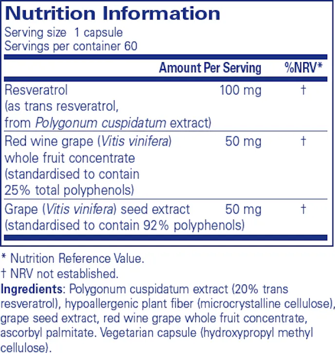 Pure Encapsulations Resveratrol Extra 60 Capsules - 2