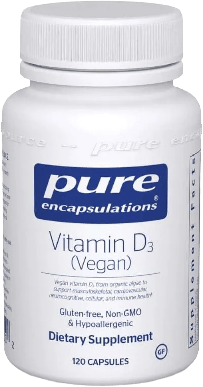 Pure Encapsulations Vit D3 Vegan 2000IU 120 Capsules