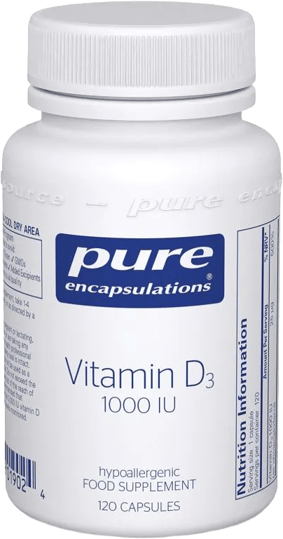 Pure Encapsulations Vitamin D3 1000IU 120 Capsules