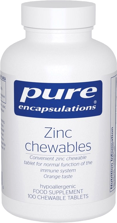 Pure Encapsulations Zinc Chewables 100 Chewable Tablets