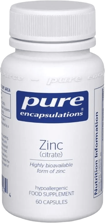 Pure Encapsulations Zinc Citrate 60 Capsules