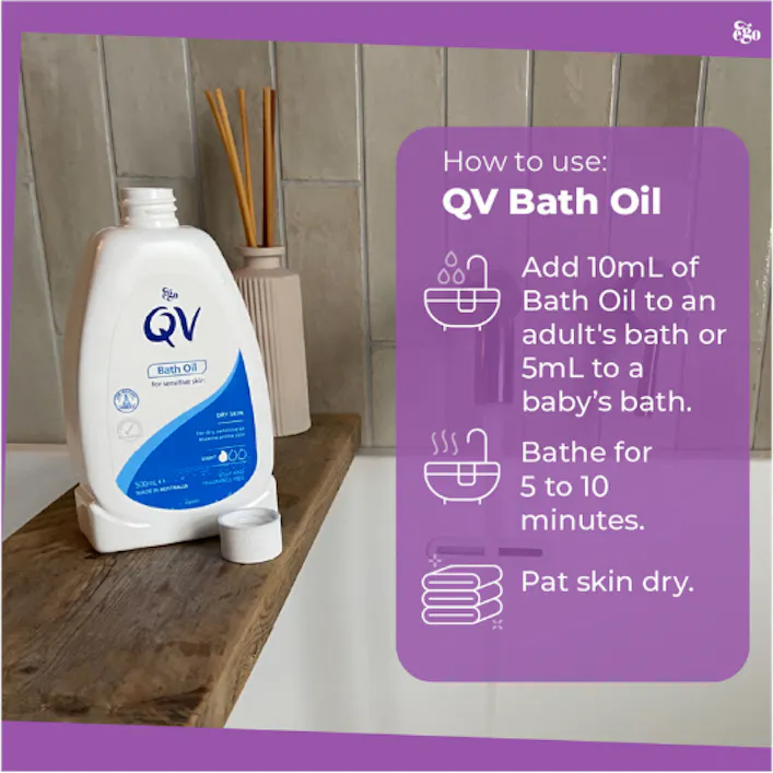 QV Bath Oil for Dry & Sensitive Skin 500ml - 5