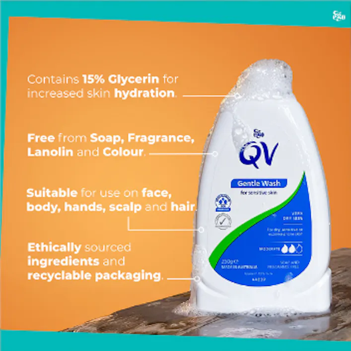 QV Gentle Wash for Dry Skin Conditions 250g - 3