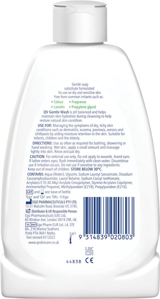 QV Gentle Wash for Dry Skin Conditions 250g - 2