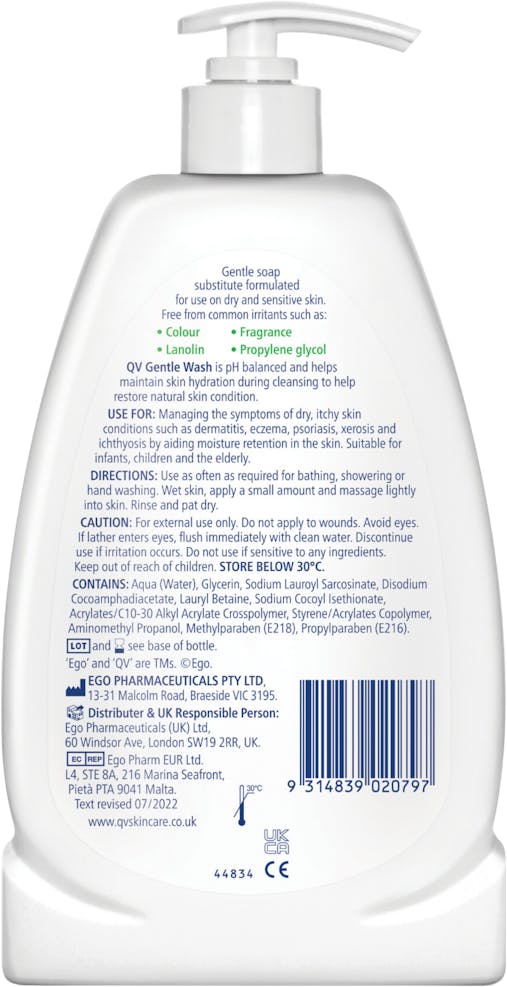 QV Gentle Wash for Dry Skin Conditions 500g - 4