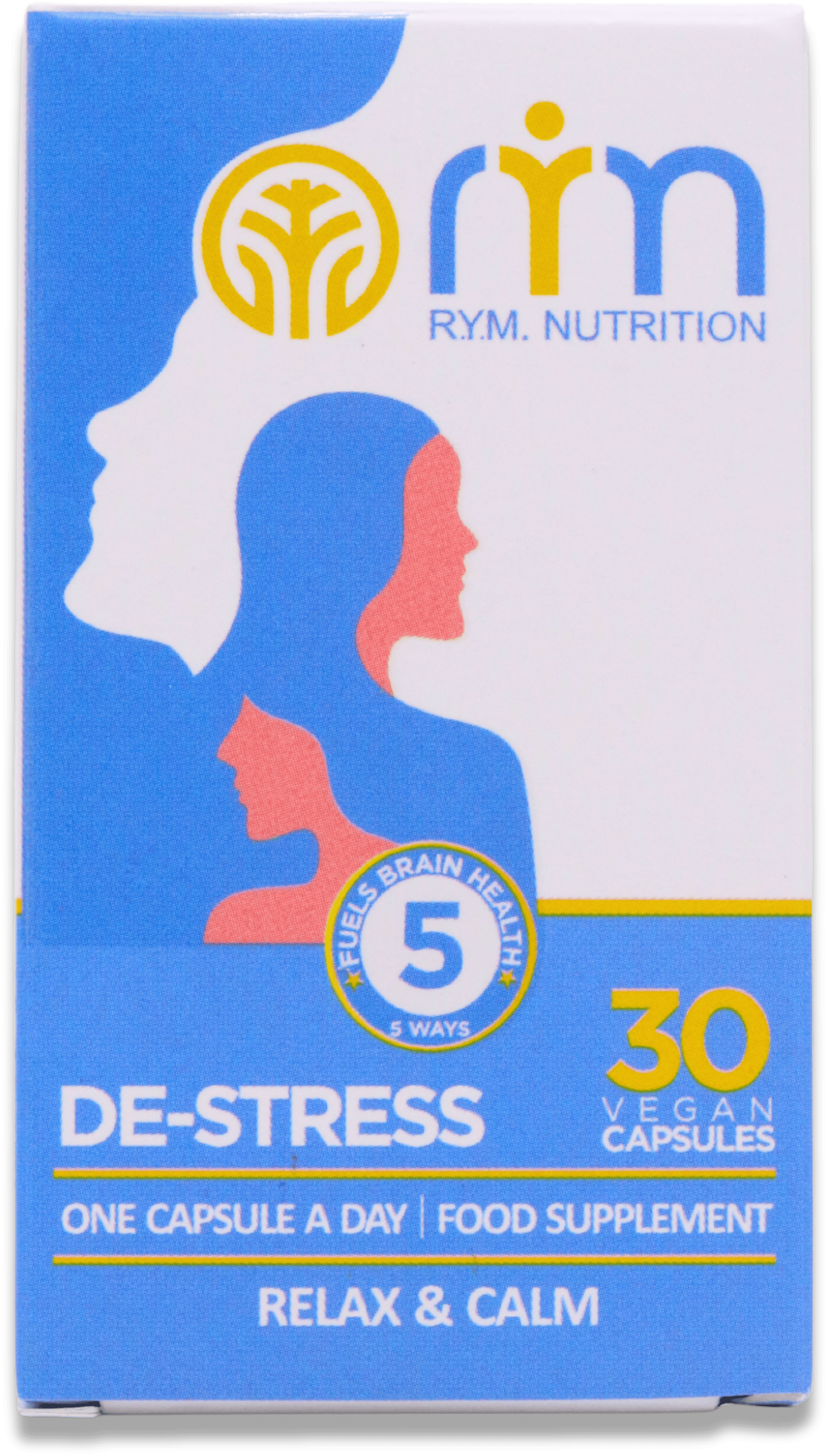 R.Y.M. De-Stress Relax & Calm Formula 30 Capsules