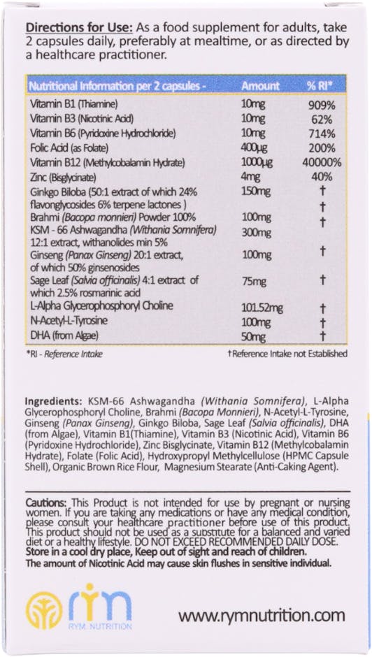 R.Y.M. Focus & Memory Formula - 2