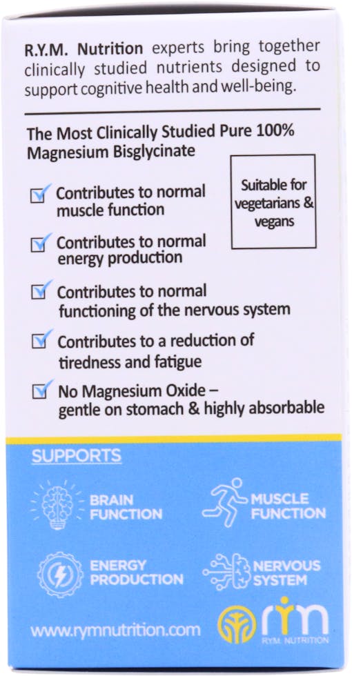 R.Y.M. Magnesium Bisglycinate 1500mg 120 Capsules - 2