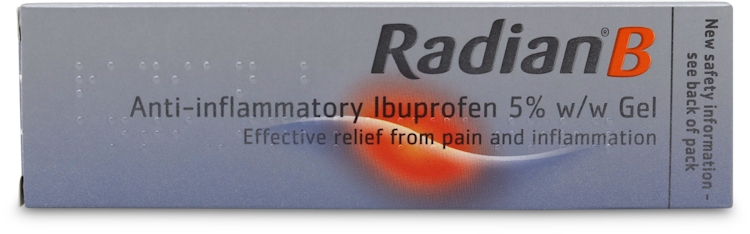 Radian B Anti-Inflammatory Ibuprofen 5% w/w Gel 30g