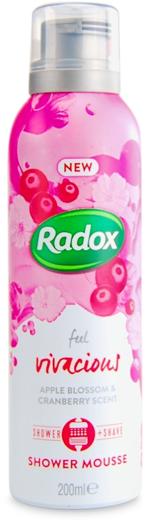 Photos - Shower Gel Radox Feel Vivacious Apple Blossom & Cranberry Shower Mousse 200ml 