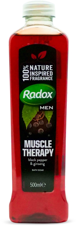 Photos - Shower Gel Radox Men Bath Soak Muscle Therapy Black Pepper & Ginseng 500ml 