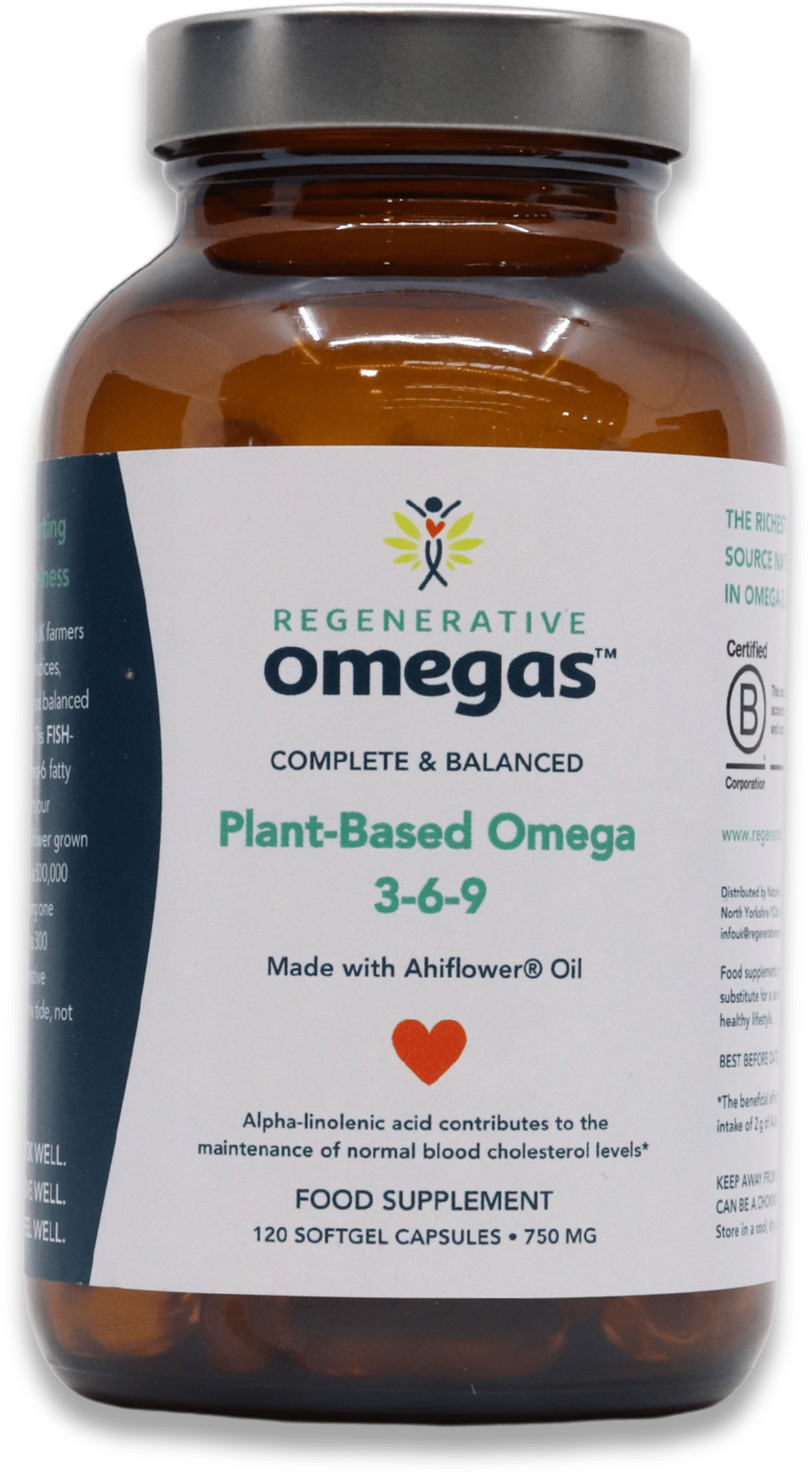 Regenerative Omegas Plant-Based Omega 3-6-9 120 Softgel Capsules