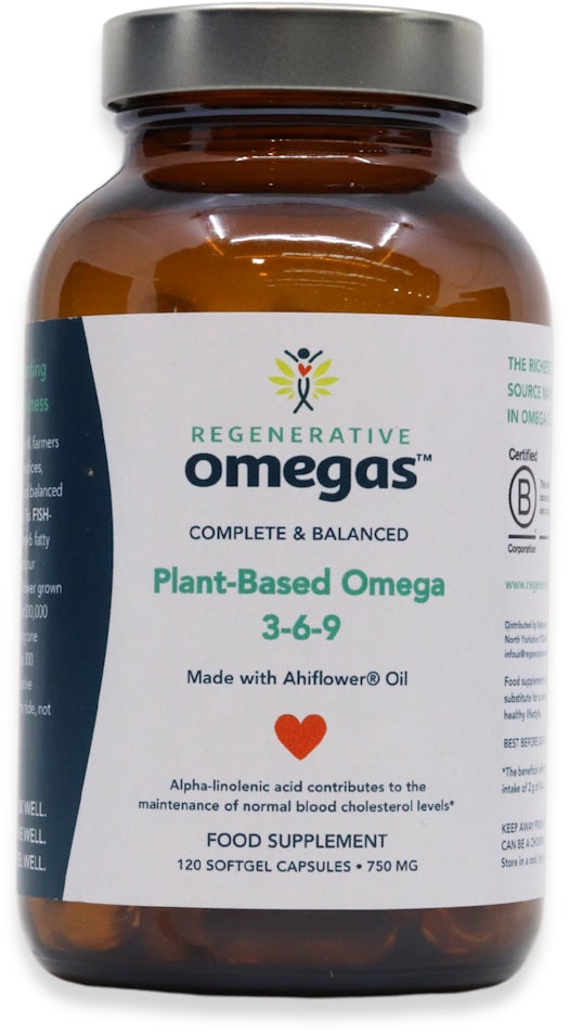 Regenerative Omegas Plant-Based Omega 3-6-9 120 Softgel Capsules