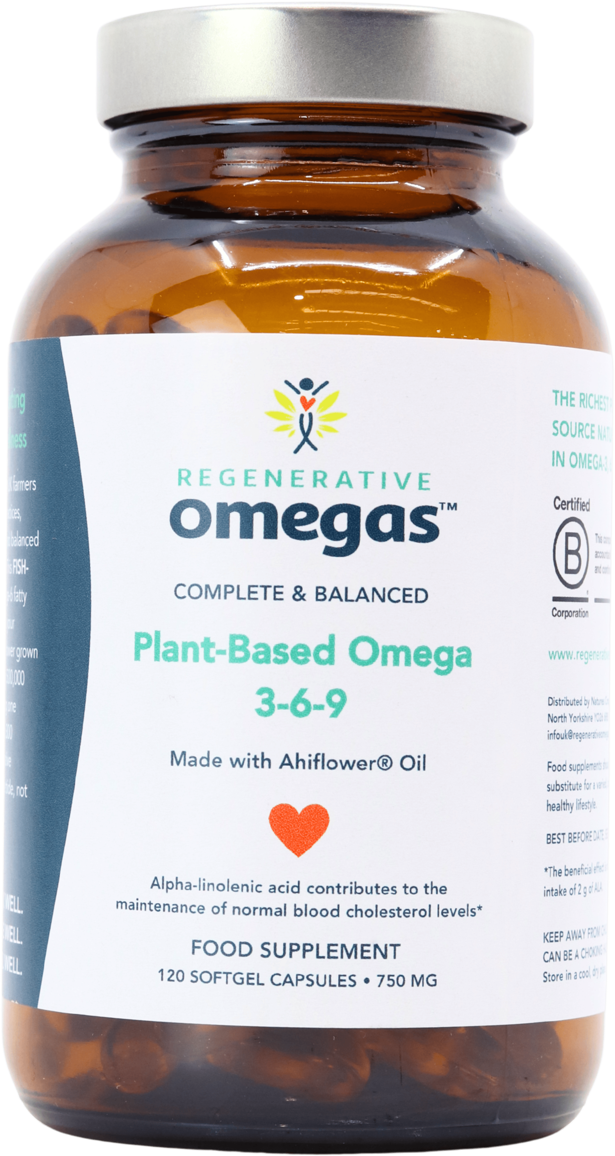 Regenerative Omegas Plant-Based Omega 3-6-9 120 Softgel Capsules