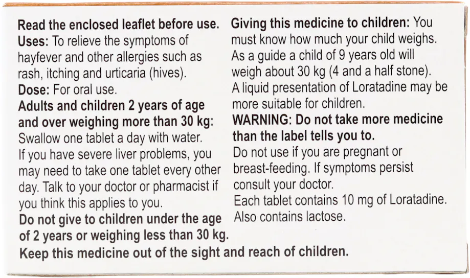 RelonChem Loratadine 10mg 30 Tablets - 2