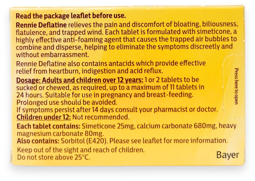 Rennie Deflatine 36 tablets - 2