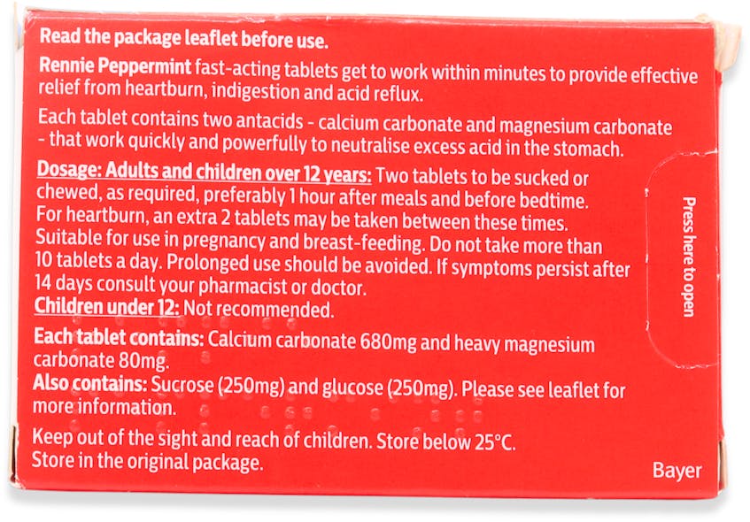 Rennie Peppermint 24 Chewable Tablets - 2