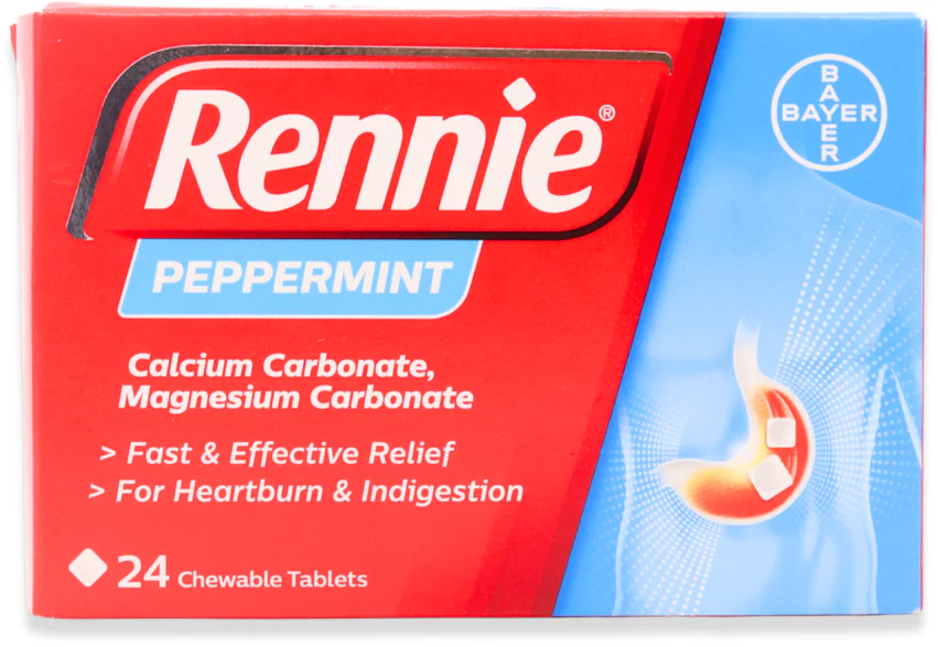 Rennie Ranges Rennie Peppermint 24 Chewable Tablets | medino