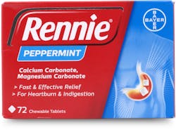 Rennie Peppermint 72 pack